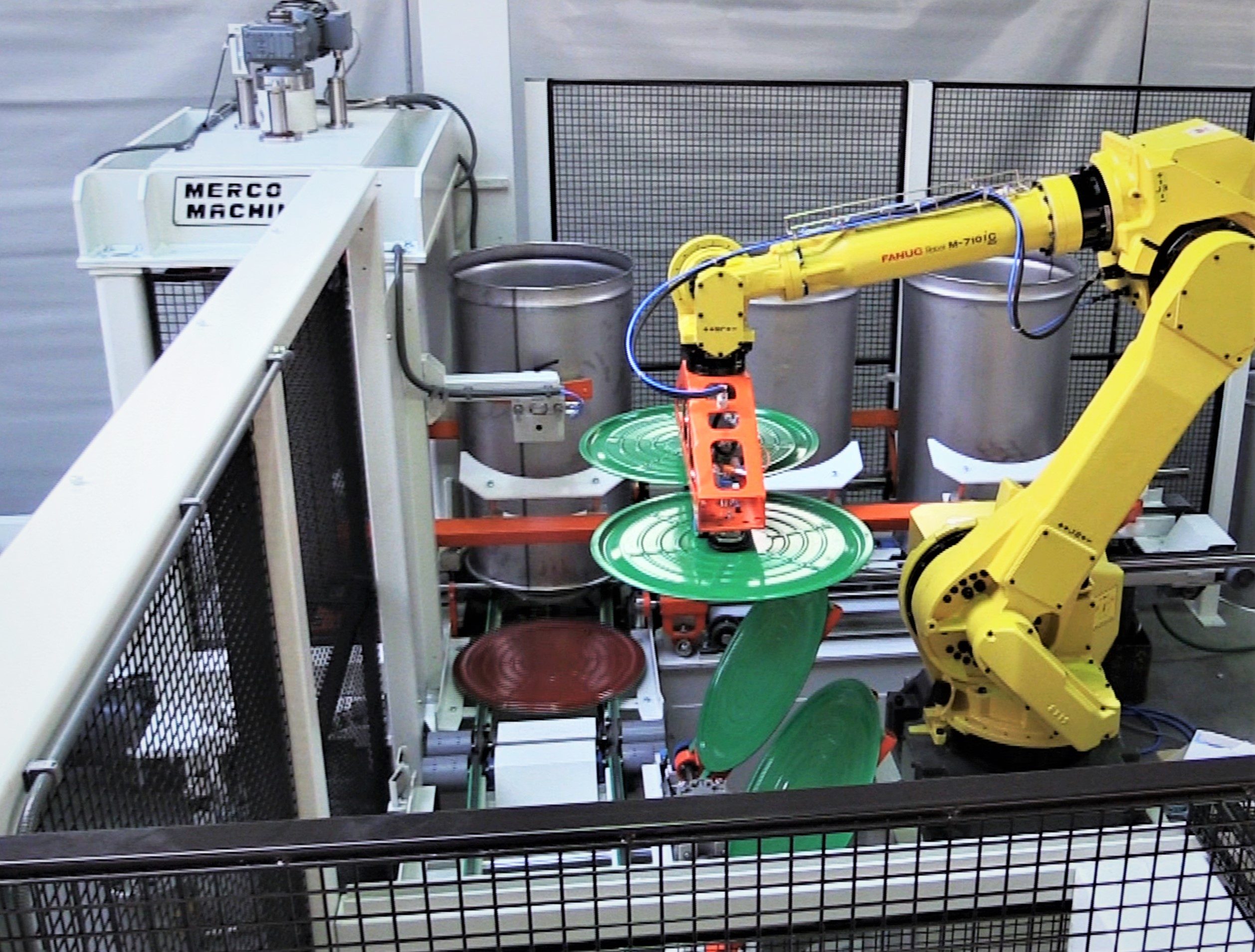 Robot De-stacker Steel Drum Ends