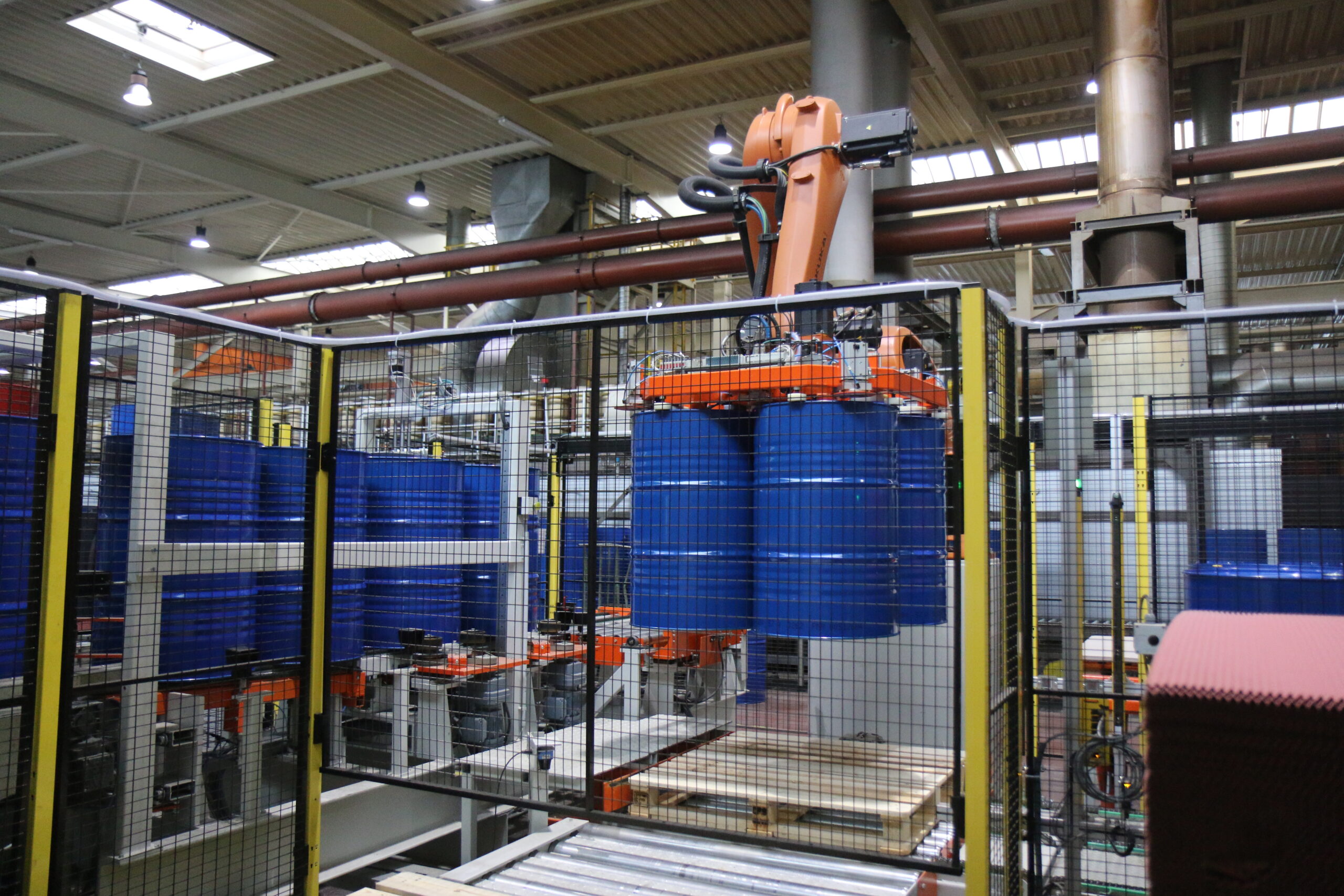 Steel Drum Palletizing Merco machines